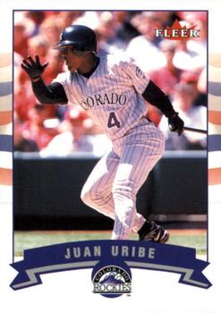 2002 Fleer - Gold Backs #179 Juan Uribe  Front
