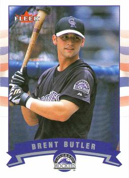 2002 Fleer - Gold Backs #377 Brent Butler  Front