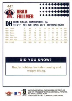 2002 Fleer - Gold Backs #441 Brad Fullmer Back