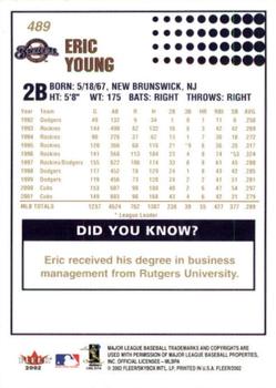 2002 Fleer - Gold Backs #489 Eric Young Back