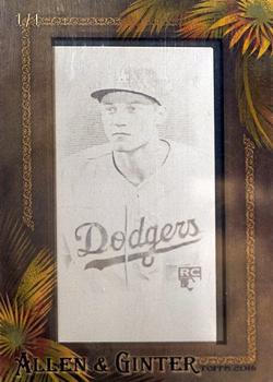 2016 Topps Allen & Ginter - Mini Framed Printing Plates Black #121 Corey Seager Front