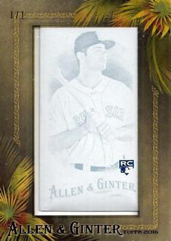 2016 Topps Allen & Ginter - Mini Framed Printing Plates Cyan #322 Ryan LaMarre Front