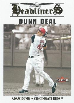 2002 Fleer - Headliners #8 HL Adam Dunn  Front