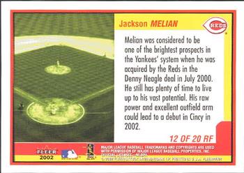 2002 Fleer - Rookie Flashback #12 RF Jackson Melian  Back