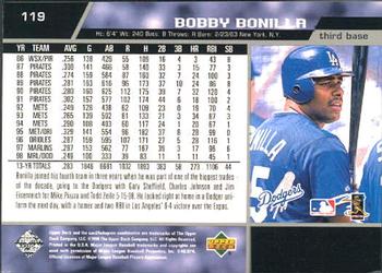 1999 Upper Deck #119 Bobby Bonilla Back