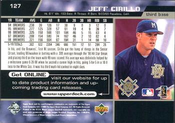 1999 Upper Deck #127 Jeff Cirillo Back