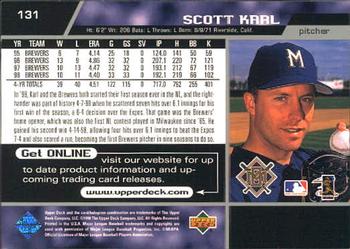 1999 Upper Deck #131 Scott Karl Back