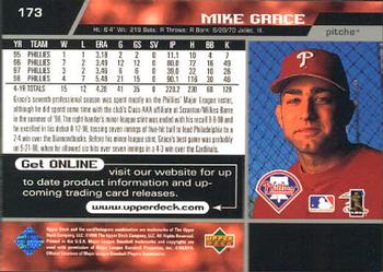 1999 Upper Deck #173 Mike Grace Back