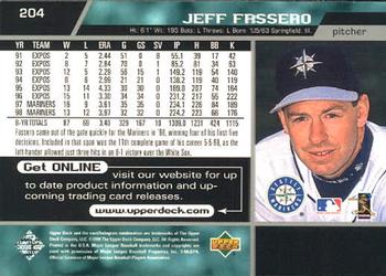 1999 Upper Deck #204 Jeff Fassero Back