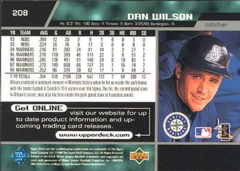 1999 Upper Deck #208 Dan Wilson Back