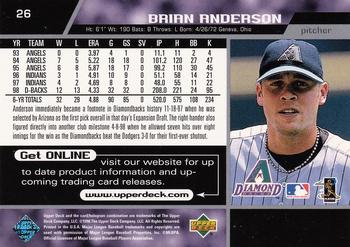 1999 Upper Deck #26 Brian Anderson Back