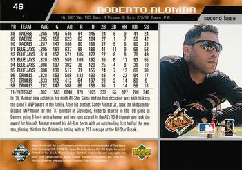 1999 Upper Deck #46 Roberto Alomar Back