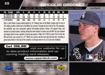 1999 Upper Deck #68 Magglio Ordonez Back