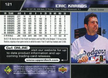 1999 Upper Deck #121 Eric Karros Back