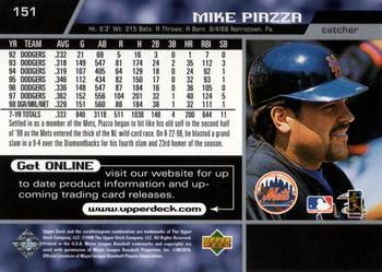 1999 Upper Deck #151 Mike Piazza Back