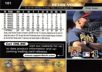 1999 Upper Deck #181 Kevin Young Back