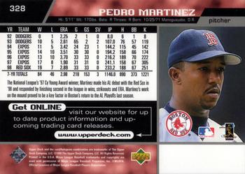 1999 Upper Deck #328 Pedro Martinez Back