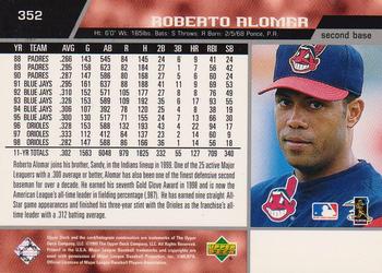 1999 Upper Deck #352 Roberto Alomar Back