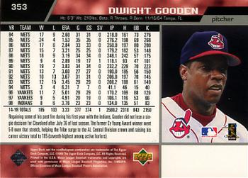 1999 Upper Deck #353 Dwight Gooden Back