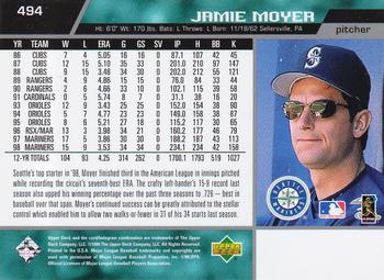 1999 Upper Deck #494 Jamie Moyer Back
