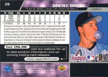 1999 Upper Deck #29 Brent Brede Back
