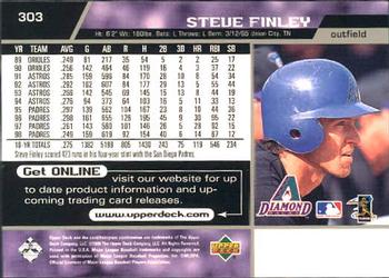 1999 Upper Deck #303 Steve Finley Back