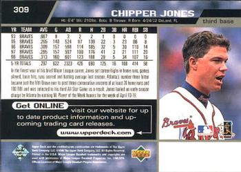 1999 Upper Deck #309 Chipper Jones Back