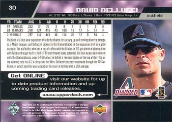 1999 Upper Deck #30 David Dellucci Back