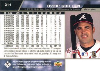 1999 Upper Deck #311 Ozzie Guillen Back