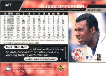 1999 Upper Deck #327 Jose Offerman Back
