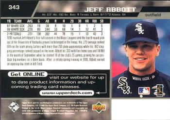 1999 Upper Deck #343 Jeff Abbott Back