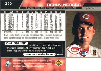 1999 Upper Deck #350 Denny Neagle Back