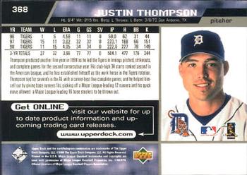 1999 Upper Deck #368 Justin Thompson Back