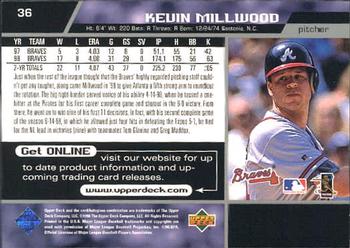 1999 Upper Deck #36 Kevin Millwood Back