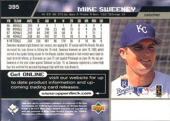 1999 Upper Deck #395 Mike Sweeney Back