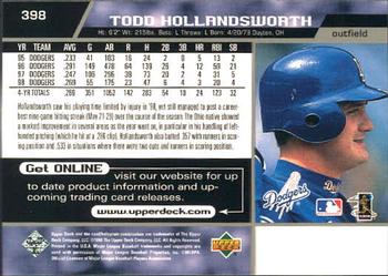 1999 Upper Deck #398 Todd Hollandsworth Back