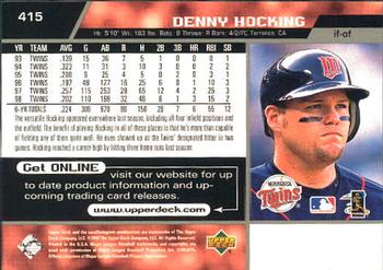 1999 Upper Deck #415 Denny Hocking Back