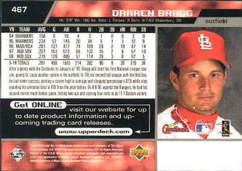 1999 Upper Deck #467 Darren Bragg Back