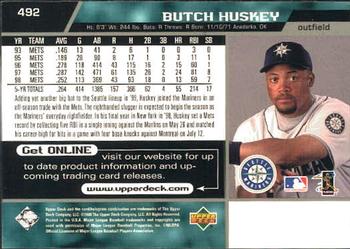 1999 Upper Deck #492 Butch Huskey Back