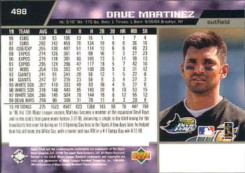 1999 Upper Deck #498 Dave Martinez Back