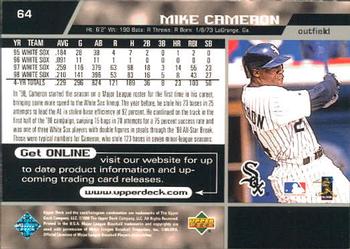 1999 Upper Deck #64 Mike Cameron Back