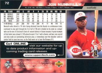 1999 Upper Deck #72 Jon Nunnally Back