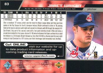1999 Upper Deck #83 Jaret Wright Back