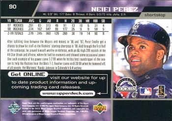 1999 Upper Deck #90 Neifi Perez Back