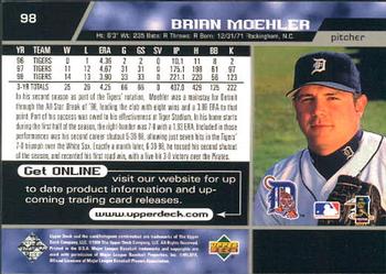 1999 Upper Deck #98 Brian Moehler Back
