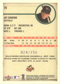 2002 Fleer Authentix - Front Row #79 Jay Gibbons  Back