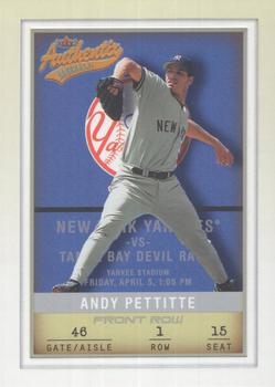 2002 Fleer Authentix - Front Row #135 Andy Pettitte  Front