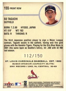 2002 Fleer Authentix - Front Row #155 So Taguchi Back