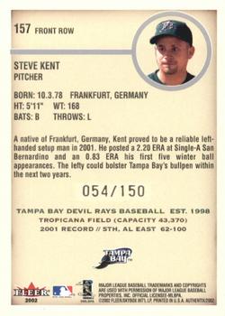 2002 Fleer Authentix - Front Row #157 Steve Kent Back
