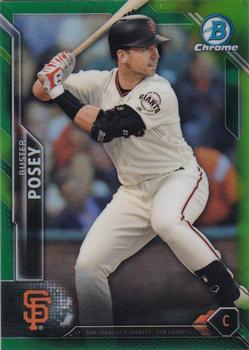 2016 Bowman Chrome - Green Refractor #54 Buster Posey Front